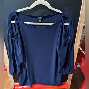 Jones navy blue long sleeve button arm shirt